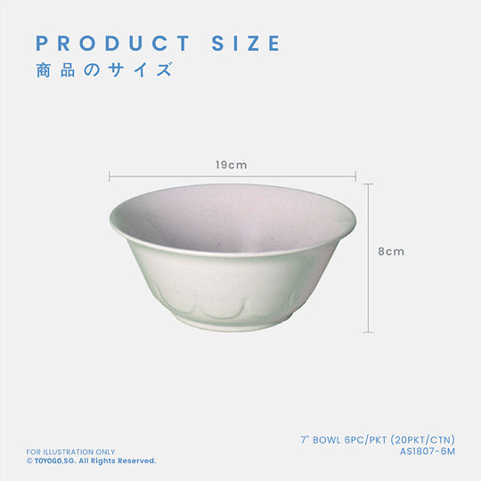 7" BOWL 6PC/PKT (20PKT/CTN) (AS1807-6M)