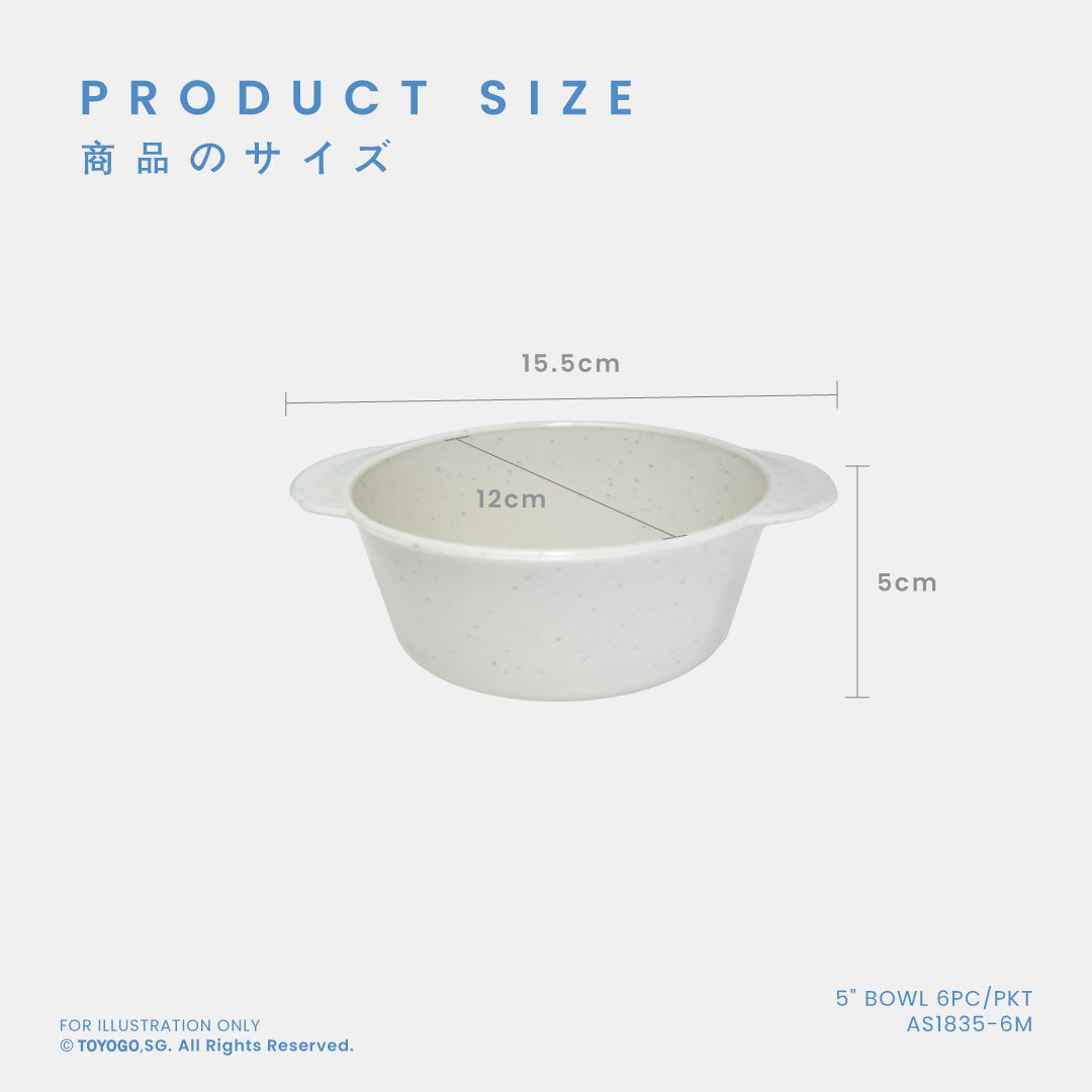 5" BOWL 6PC/PKT (AS1835-6M)