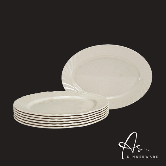12" OVAL PLATE 6PC/PKT (16PKT/CTN) (AS3112-6M)