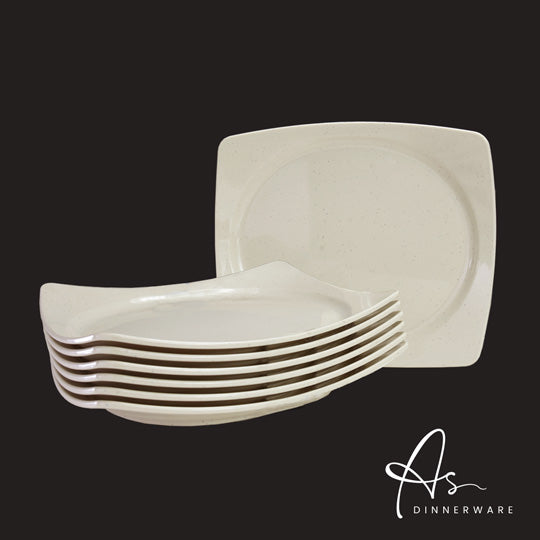 12" RECTANGULAR PLATE 6PC/PKT (12PKT/CTN) (AS3212-6M)