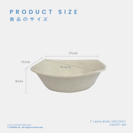 7" LAKSA BOWL (6PC/PKT) (AS5007-6M)