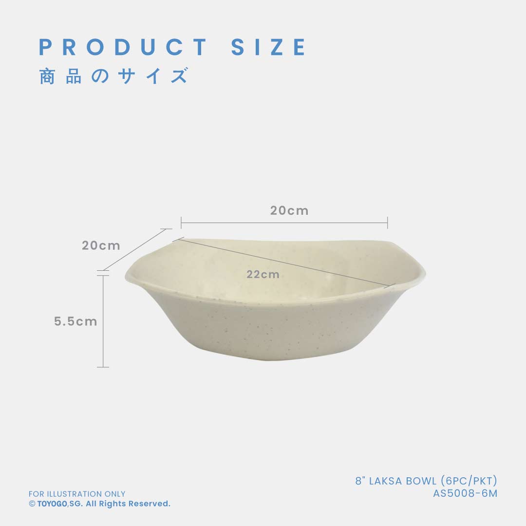 8" LAKSA BOWL 6PC/PKT (16PKT/CTN) (AS5008-6M)