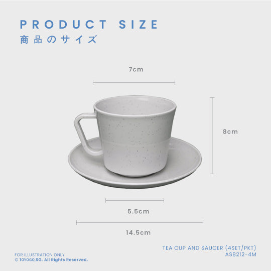 TEA CUP AND SAUCER (4SET/PKT) (AS8212-4M)