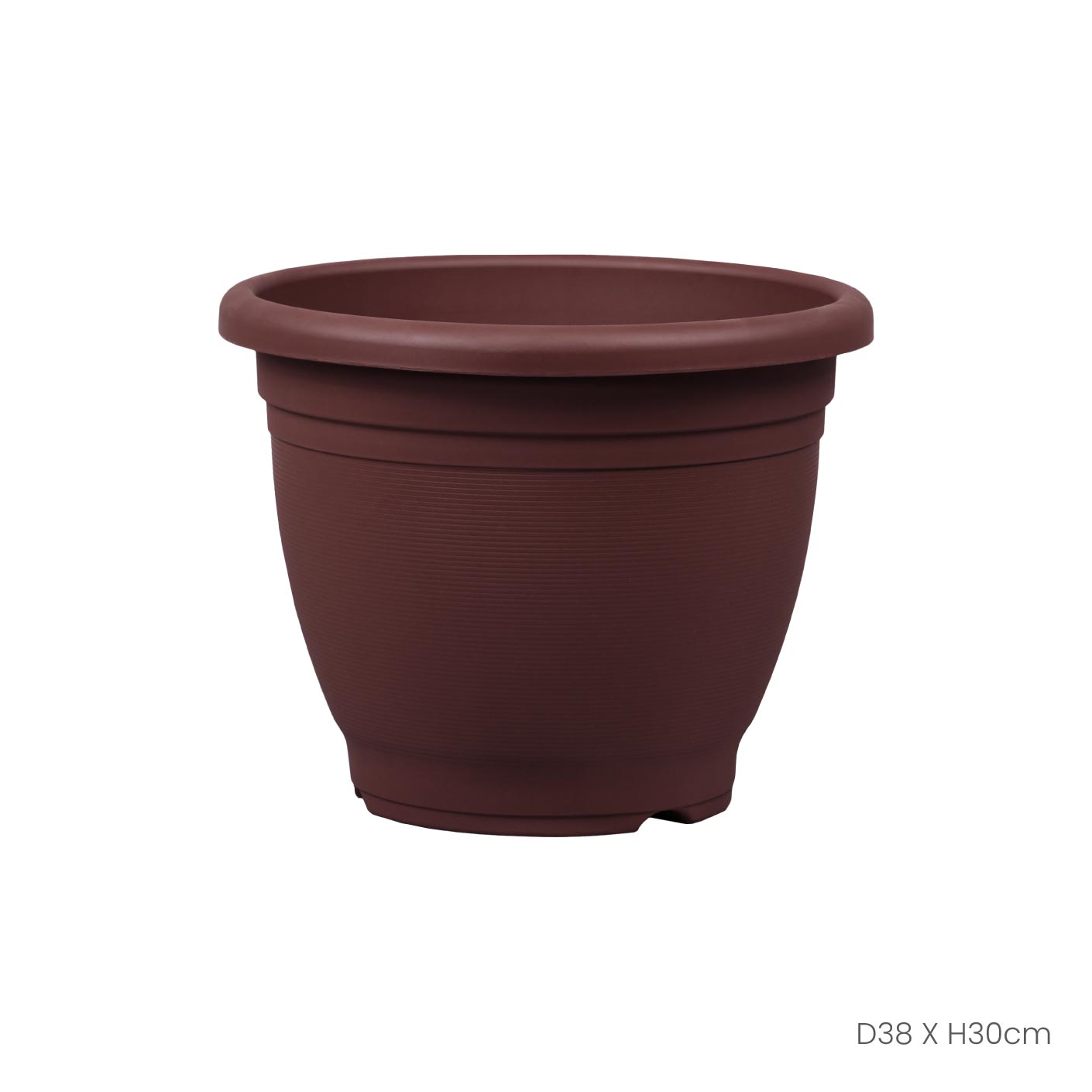 FLOWER POT PLAIN/RD (GP-3005)