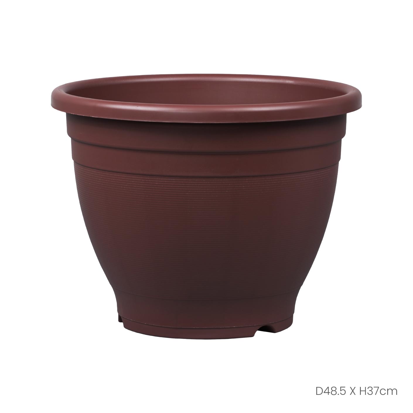 FLOWER POT PLAIN/RD (GP-3007)