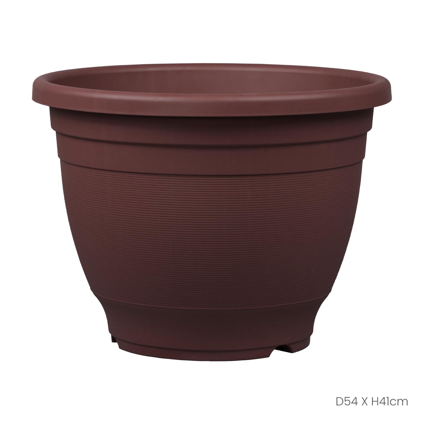 FLOWER POT PLAIN/RD (GP-3008)