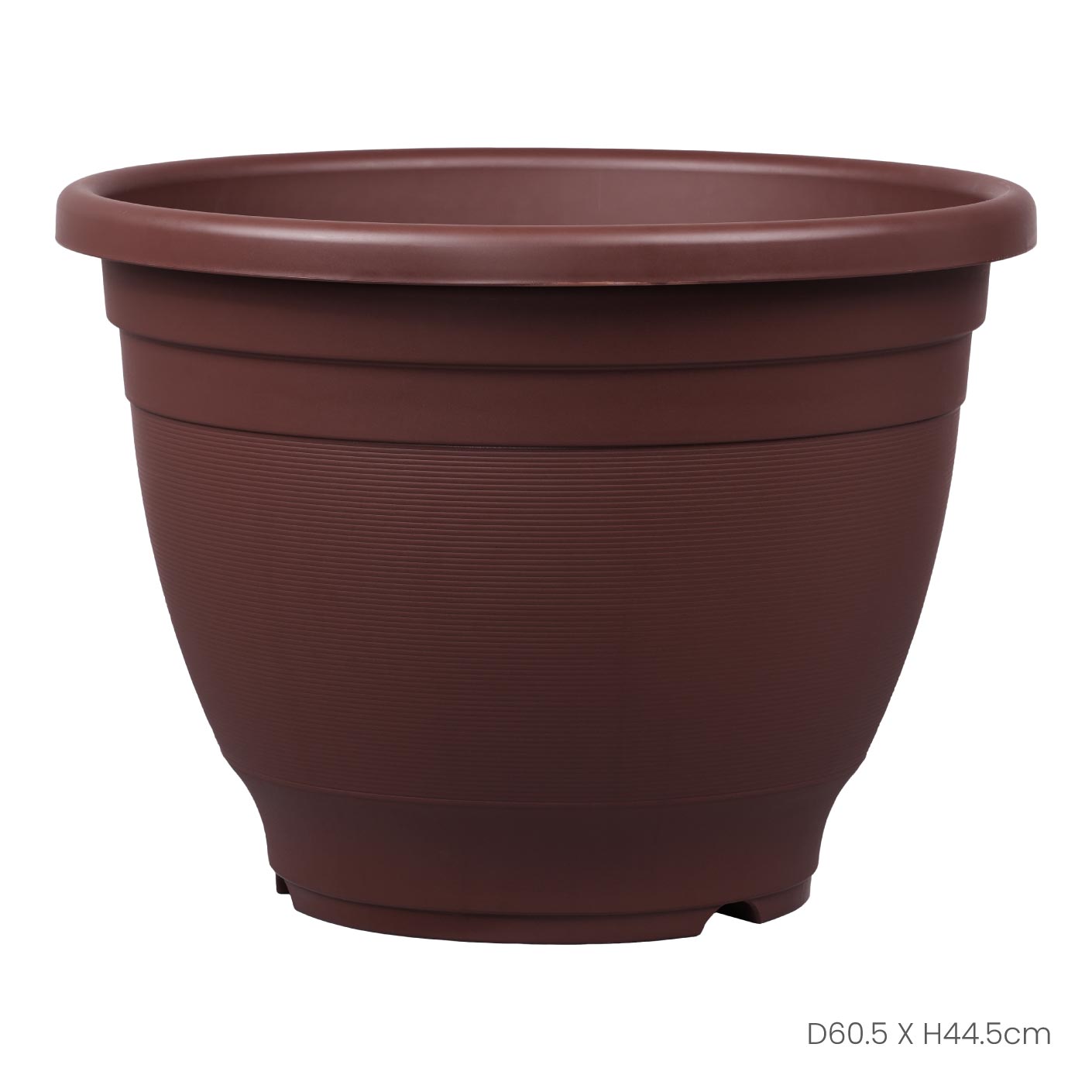 FLOWER POT PLAIN/RD (GP-3009)