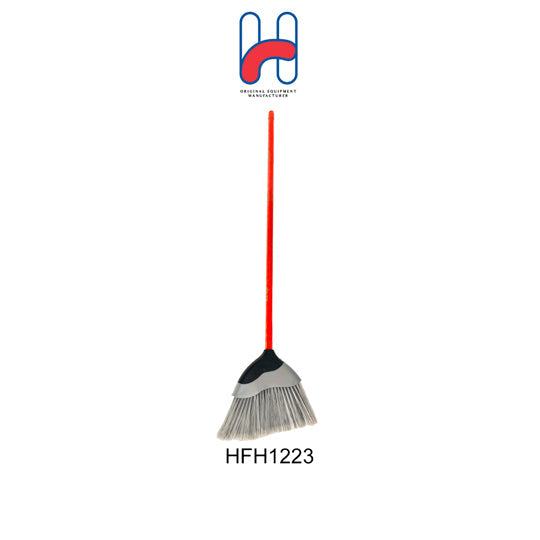 PLASTIC BROOM W/STICK SLANT 12/28CM/2T (HFH1223SET)