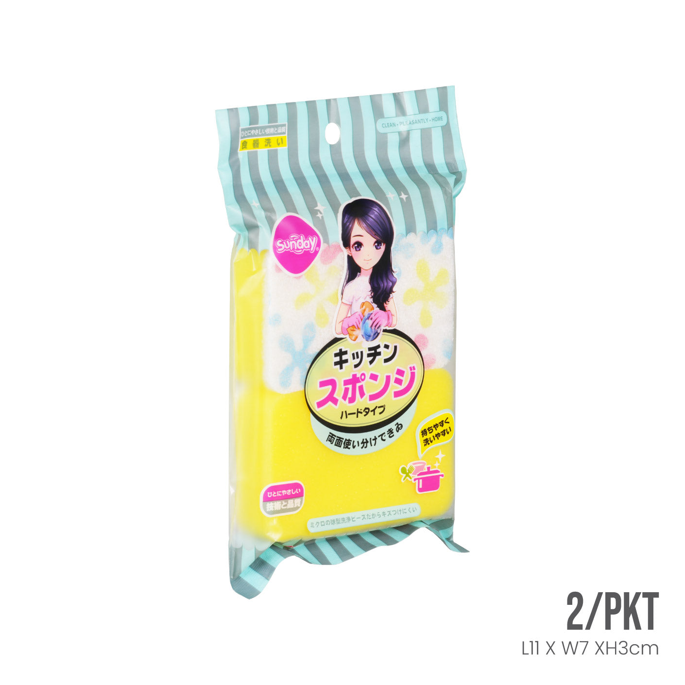 SCOURING PAD W MESH SPONGE 2S JX02-2012 (HFH1290)