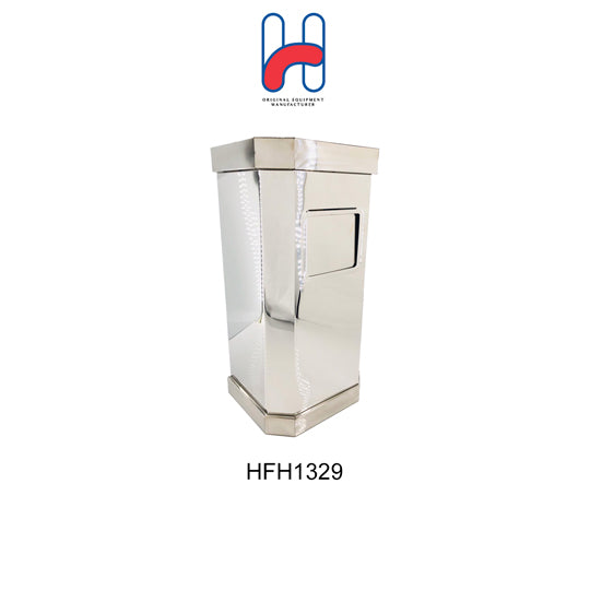 DUSTBIN SS PUSH W/INNER 31.5X25X63CM (HFH1329)