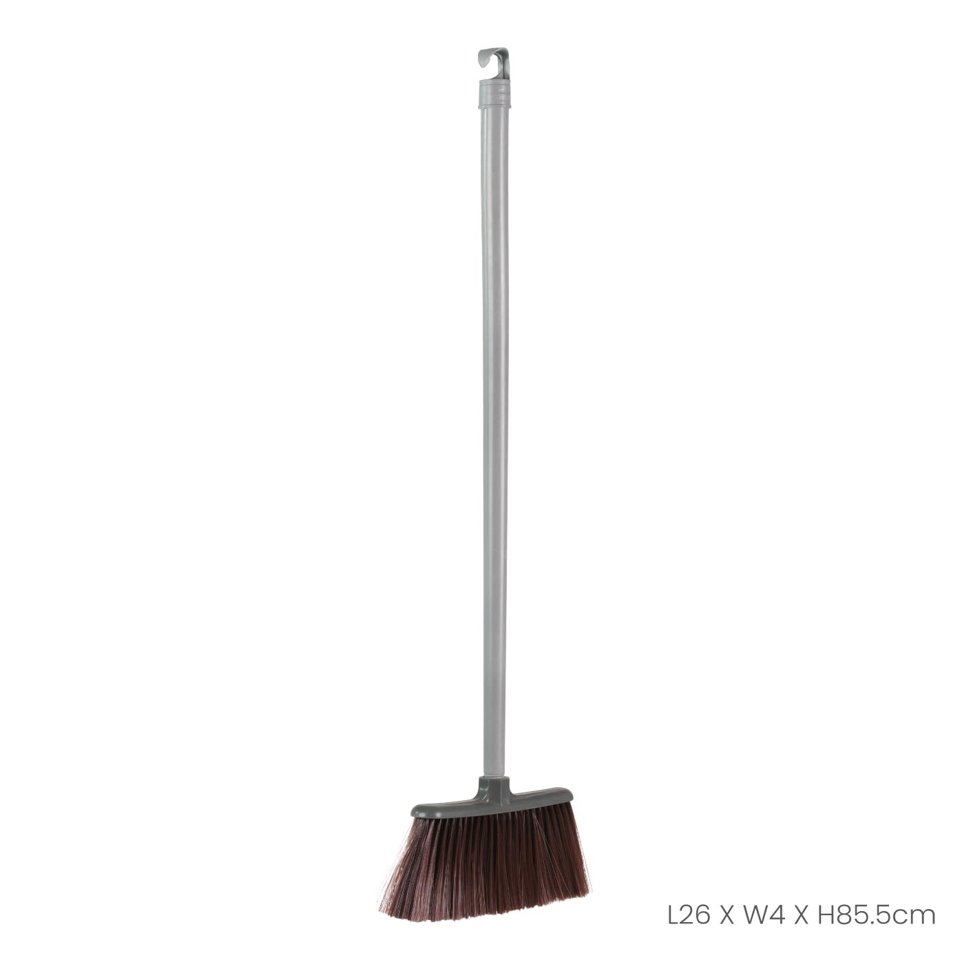 [PG]PLASTIC SOFT BROOM W/STICK GREY22/10CM 9190R (HFH1429SET)