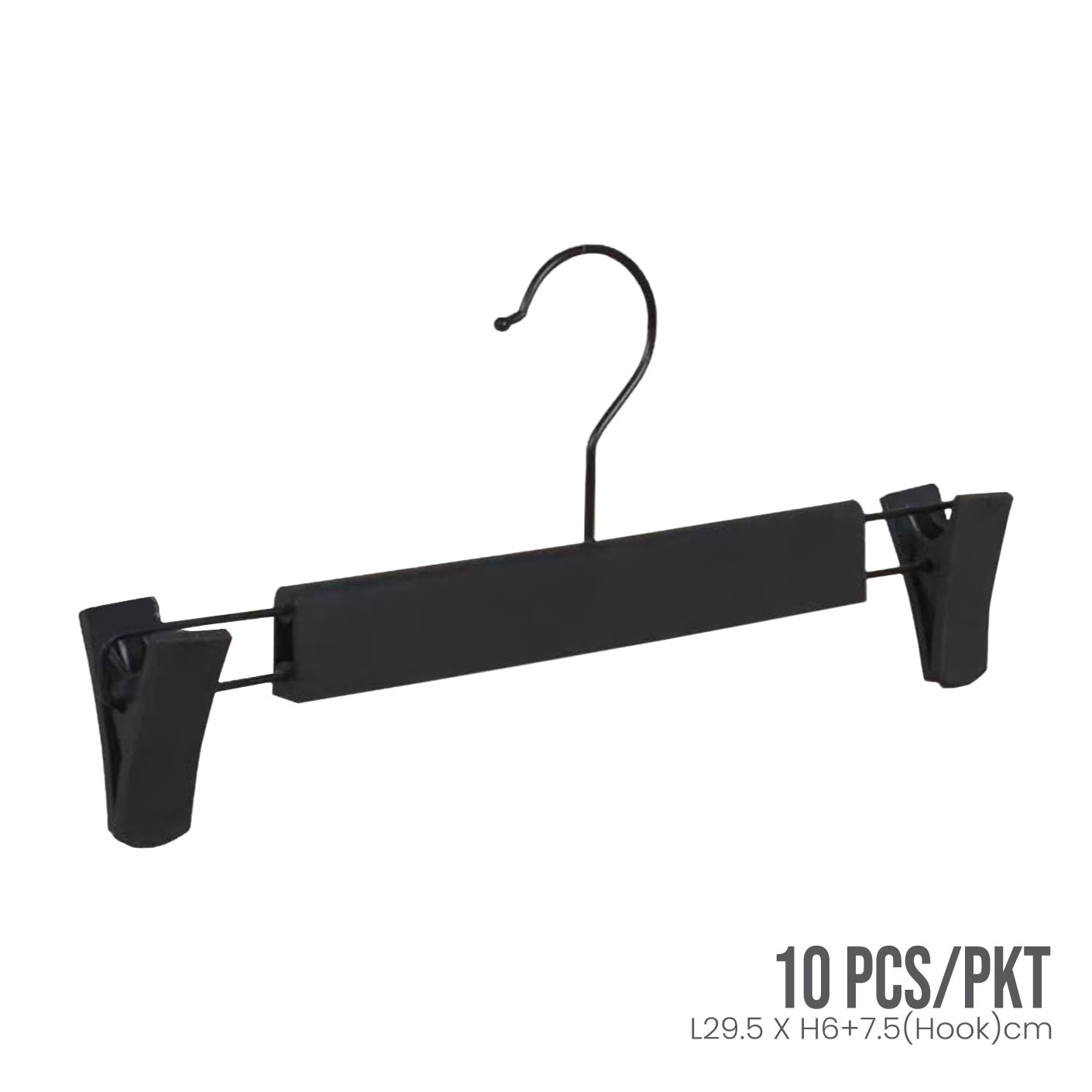 SKIRT HANGER (10PC/PKT) 2011BLACK (HFH2060B)