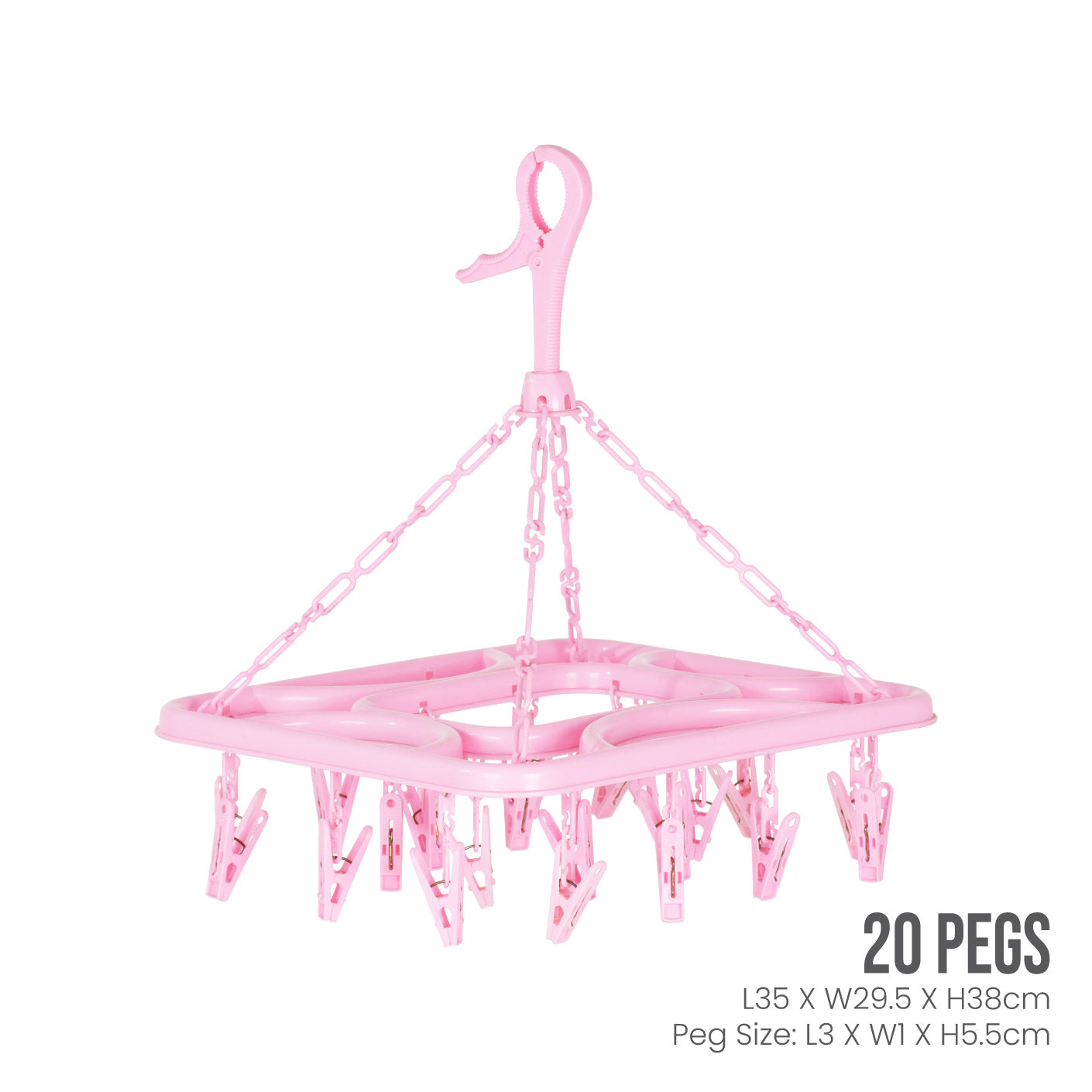 CLOTHES DRYING HANGER WITH 20 CLIPS (HFH2312)