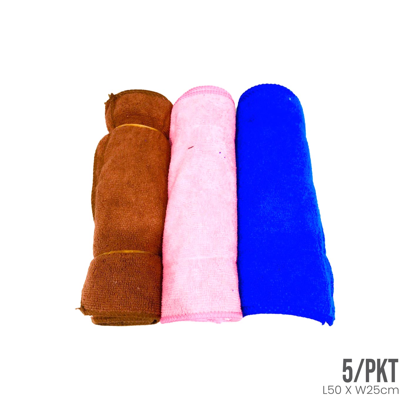 TOWEL MICROFIBER 5S 50X25CM BROWN (HFH2362)