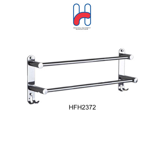 60CM 2 BAR PUNCH FREE BATH TOWEL RACK (HFH2372)
