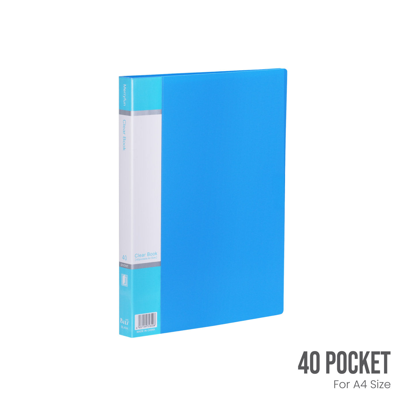 CLEAR FILE 40 POCKET A4 BL40 (HFH4014T)