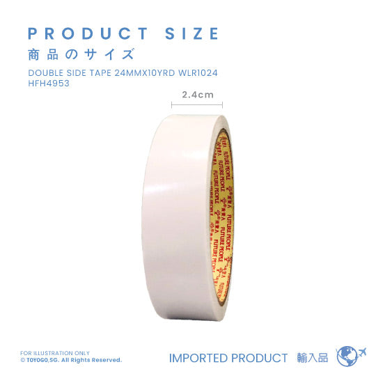 DOUBLE SIDE TAPE 24MMX10YRD WLR1024 (HFH4953)