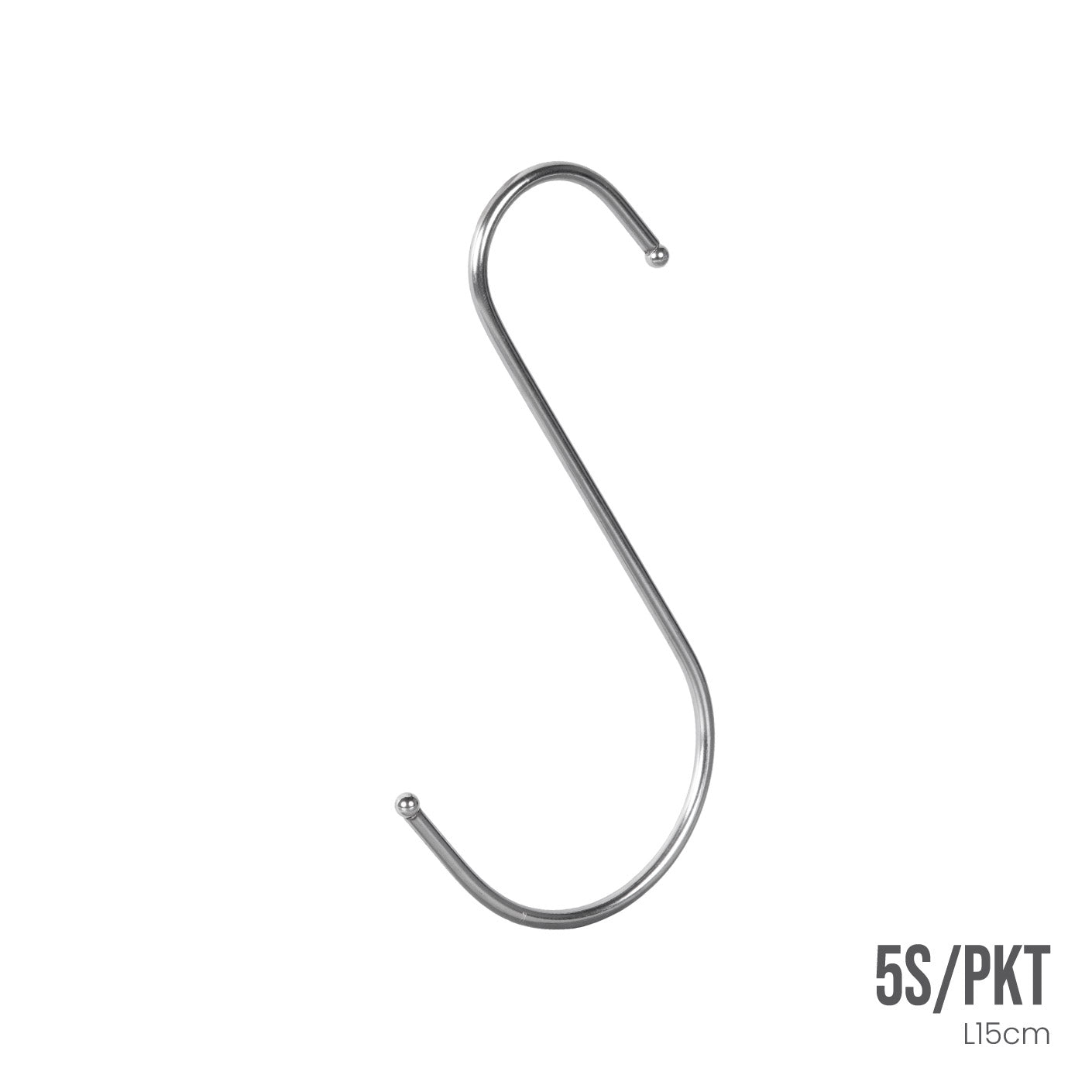 STEEL S HOOK 6" (5S/PKT) #1006 (HFH5042)