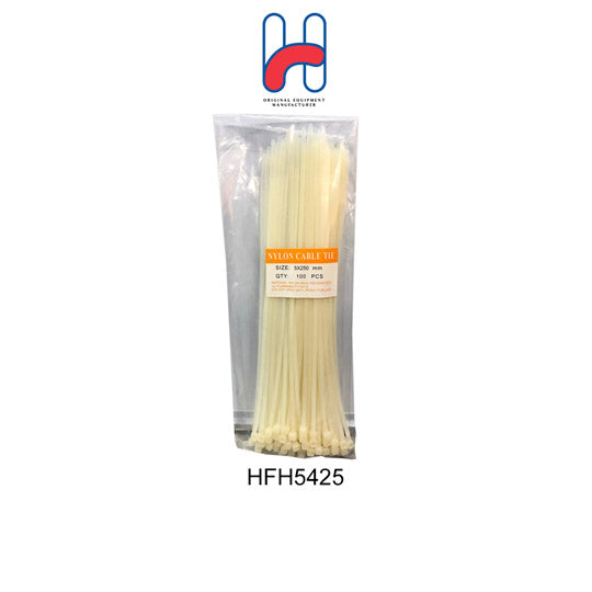 CABLE TIE 3.6 250MM WHITE (HFH5425-WHT)