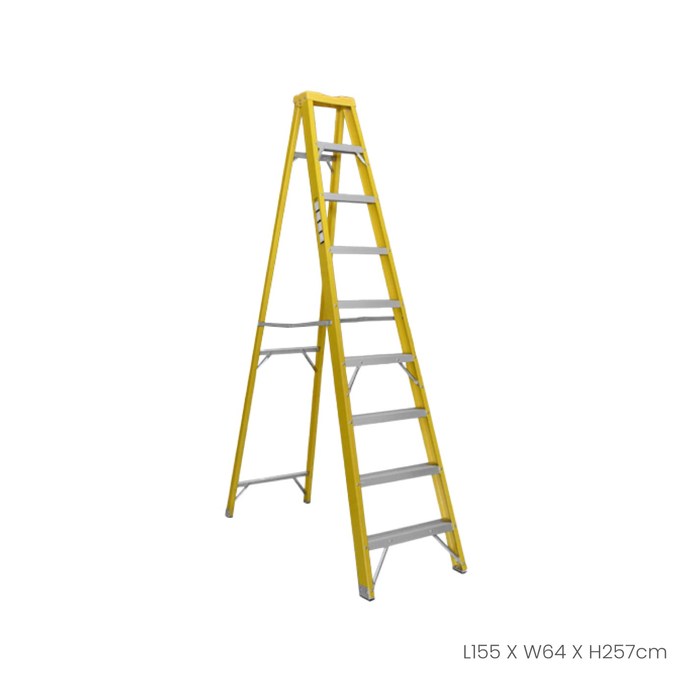 FIBER LADDER 1SIDE 8STEP W TOOL SHELF XG-107B9 (HFH5532)