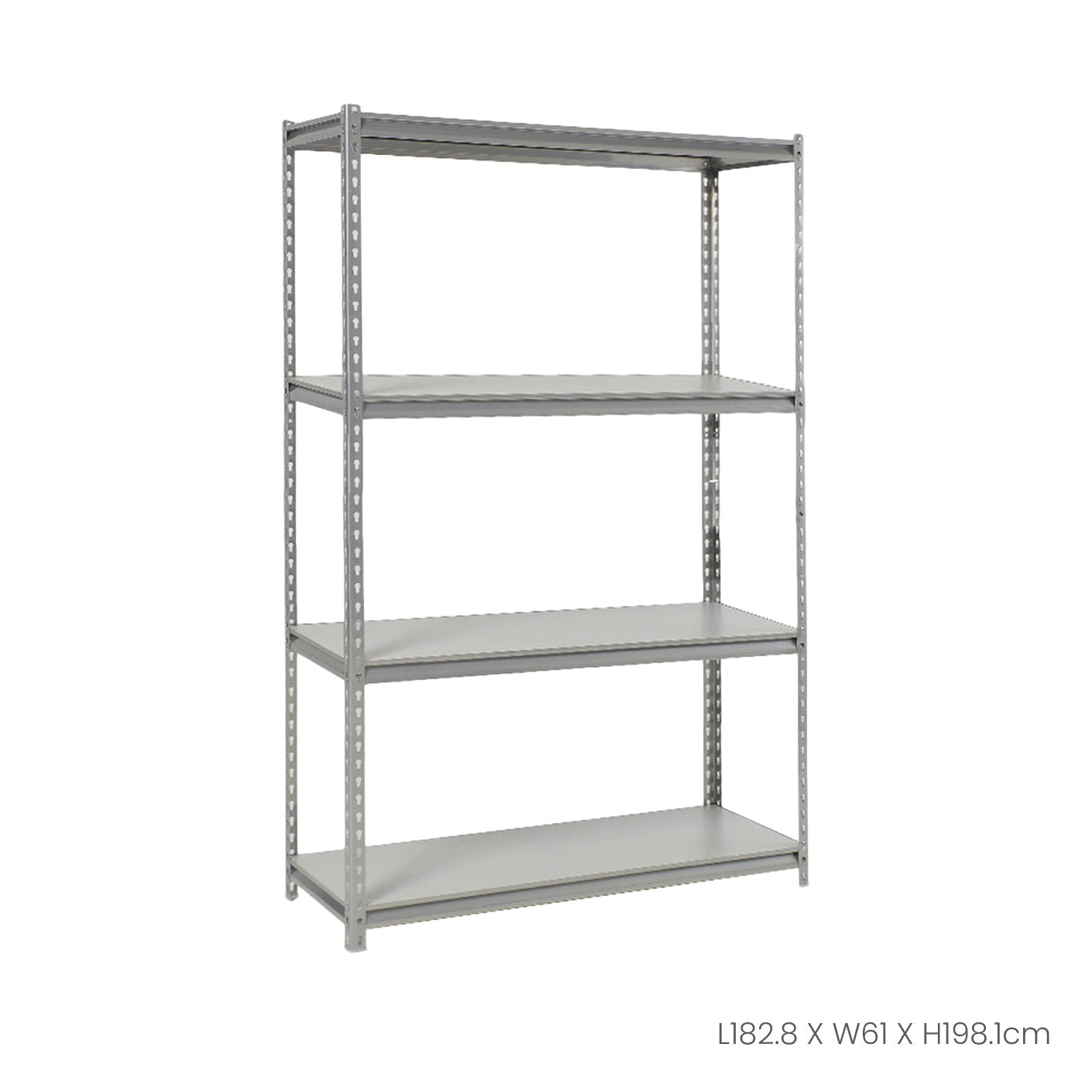 BOLTLESS RACK 4TIER 72"X24"X78"/SILVER (HFH6814)