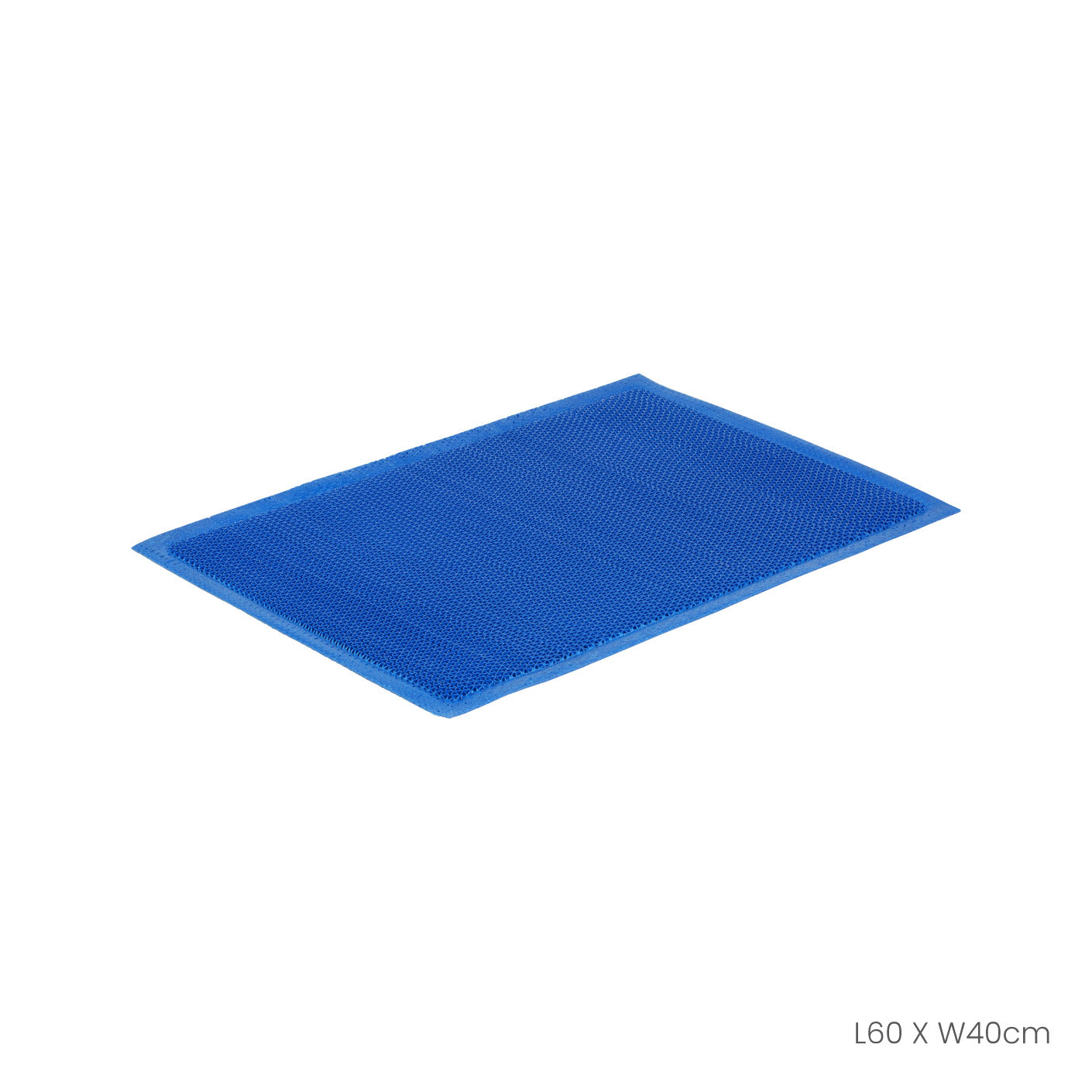 FLOOR MAT 40X60CM NAMI PLAIN BLUE (HFH7036-BLU)