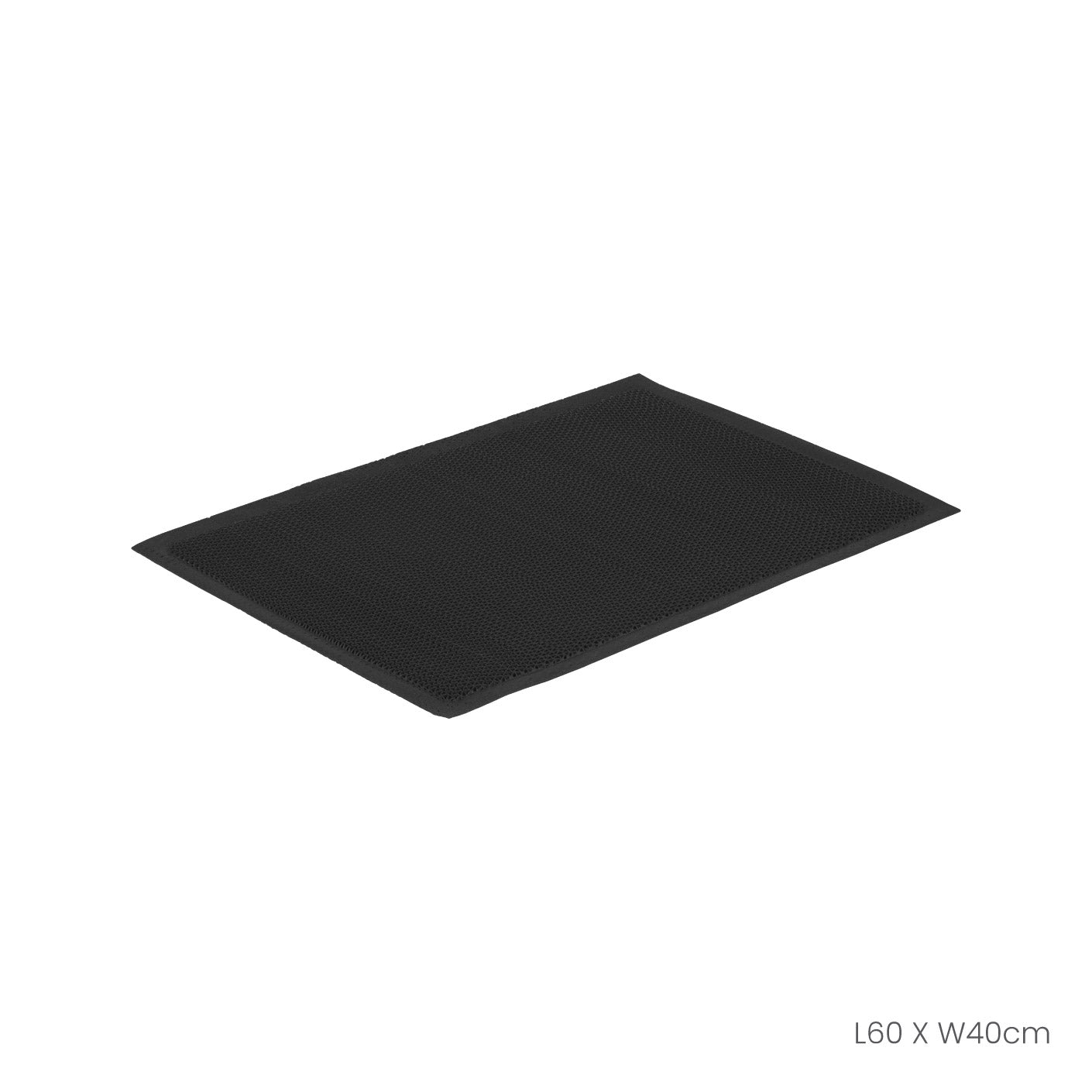 FLOOR MAT 40X60CM NAMI PLAIN BLACK (HFH7036-BLK)