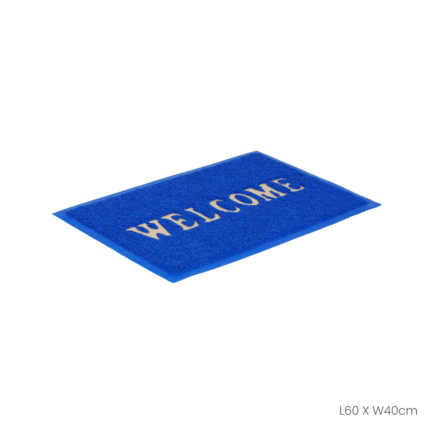 FLOOR MAT 40X60CM WELCOME 3A BLUE (HFH7052-BLU)