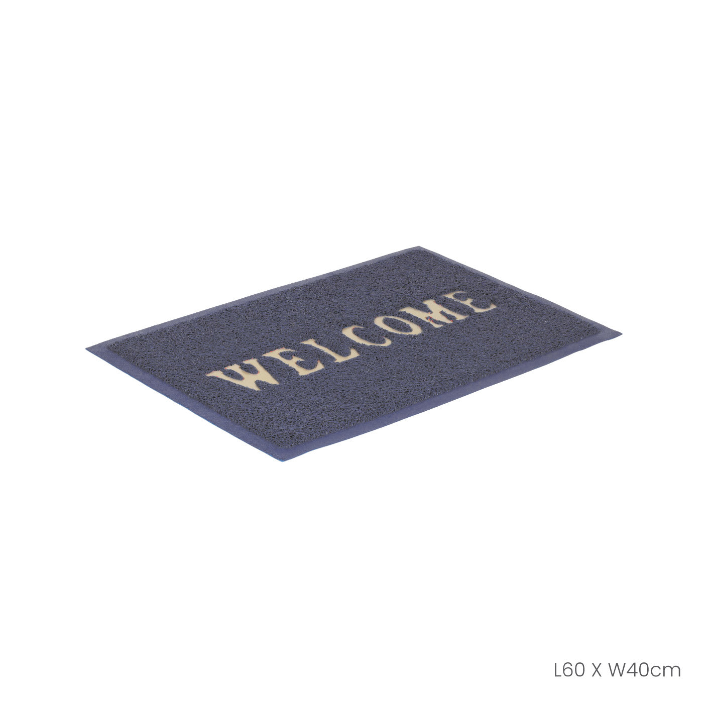 FLOOR MAT 40X60CM WELCOME 3A GREY (HFH7052-GRY)