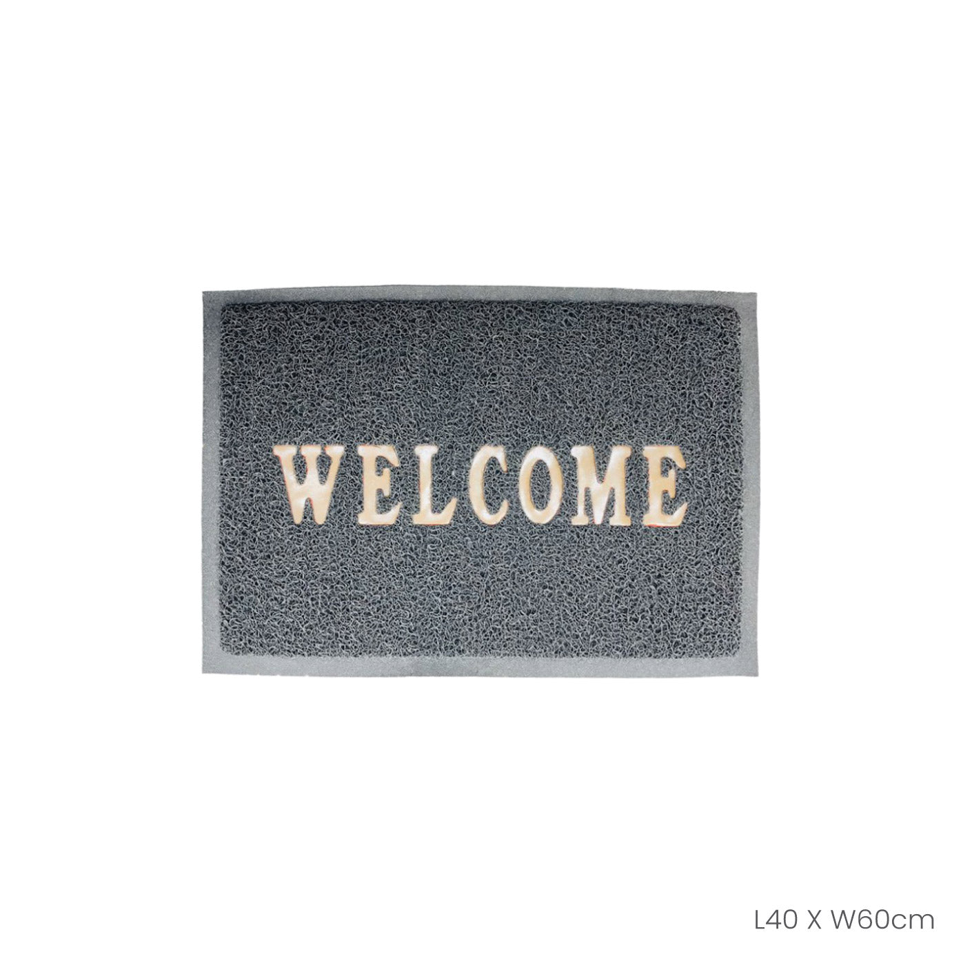 FLOOR MAT 40X60CM WELCOME/3A GREY (HFH7052G)