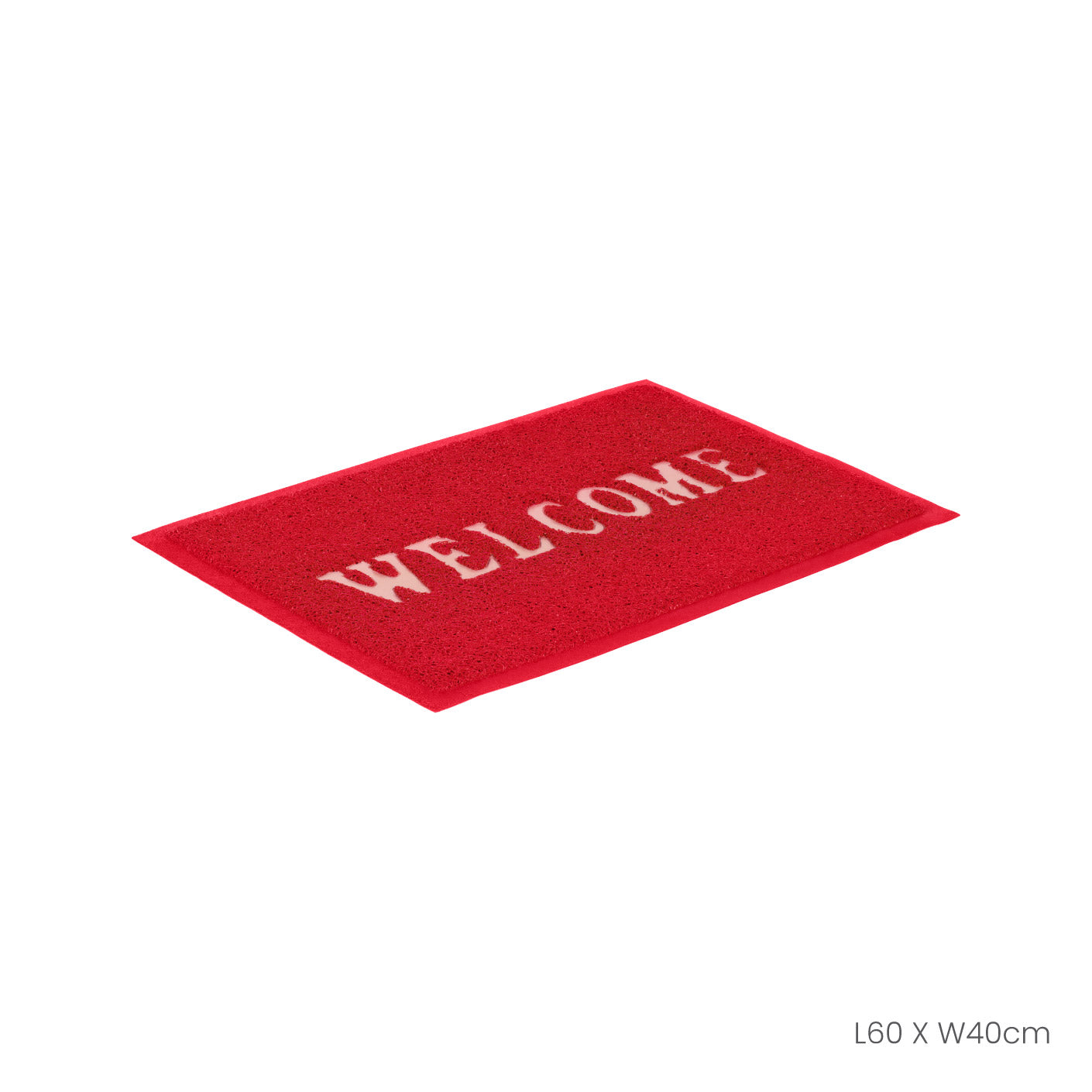 FLOOR MAT 40X60CM WELCOME 3A RED (HFH7052-RED)