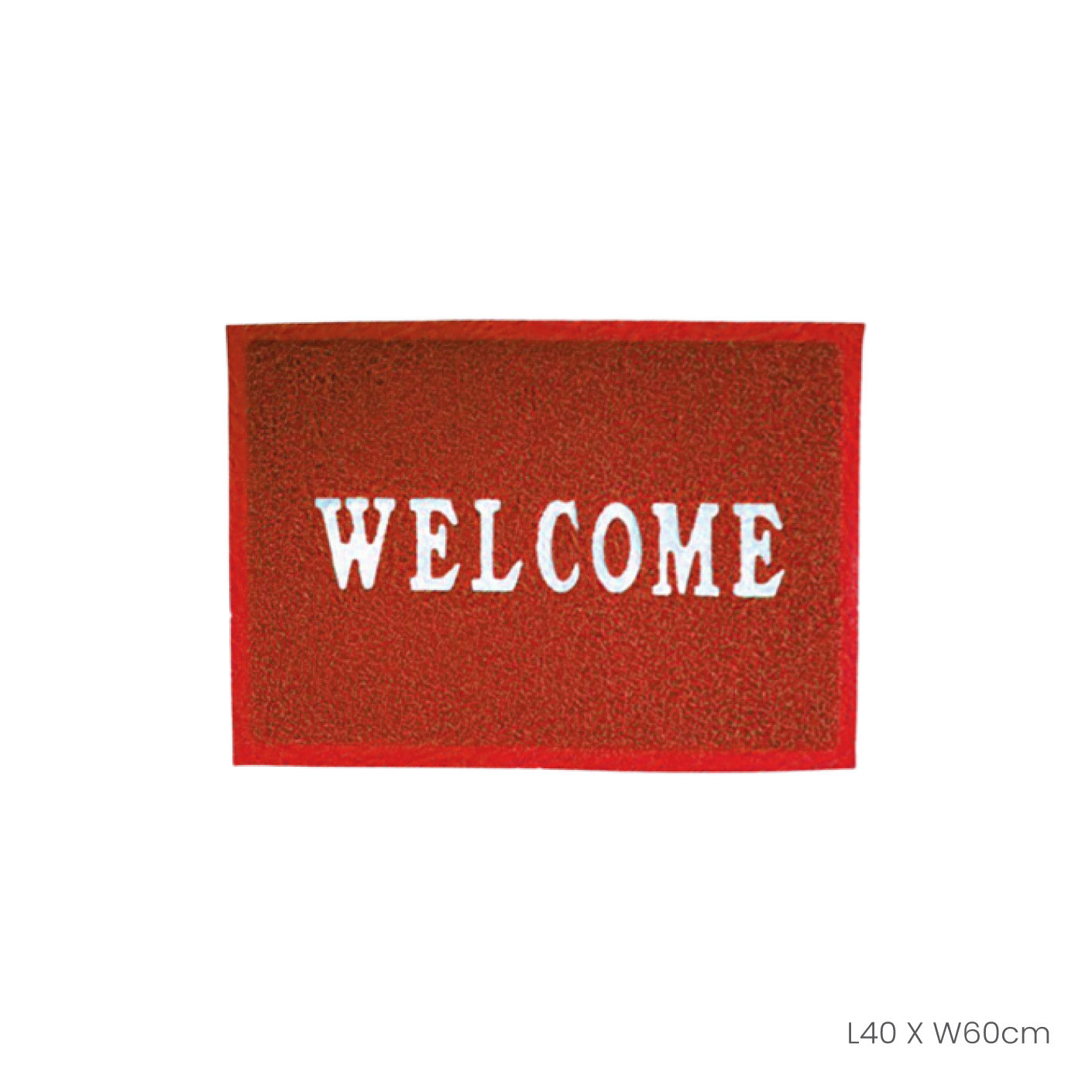 FLOOR MAT 40X60CM WELCOME/3A RED (HFH7052R)