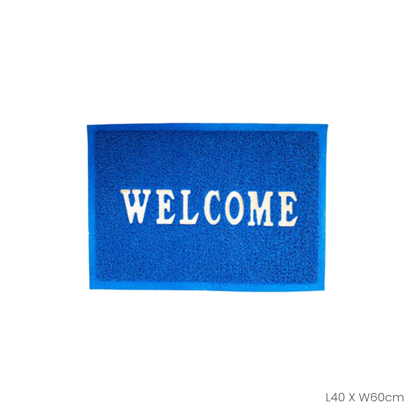 FLOOR MAT 40X60CM WELCOME/3A BLUE (HFH7052B)