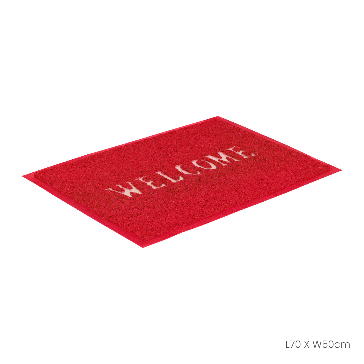 FLOOR MAT 50X70CM WELCOME 3A RED (HFH7053-RED)