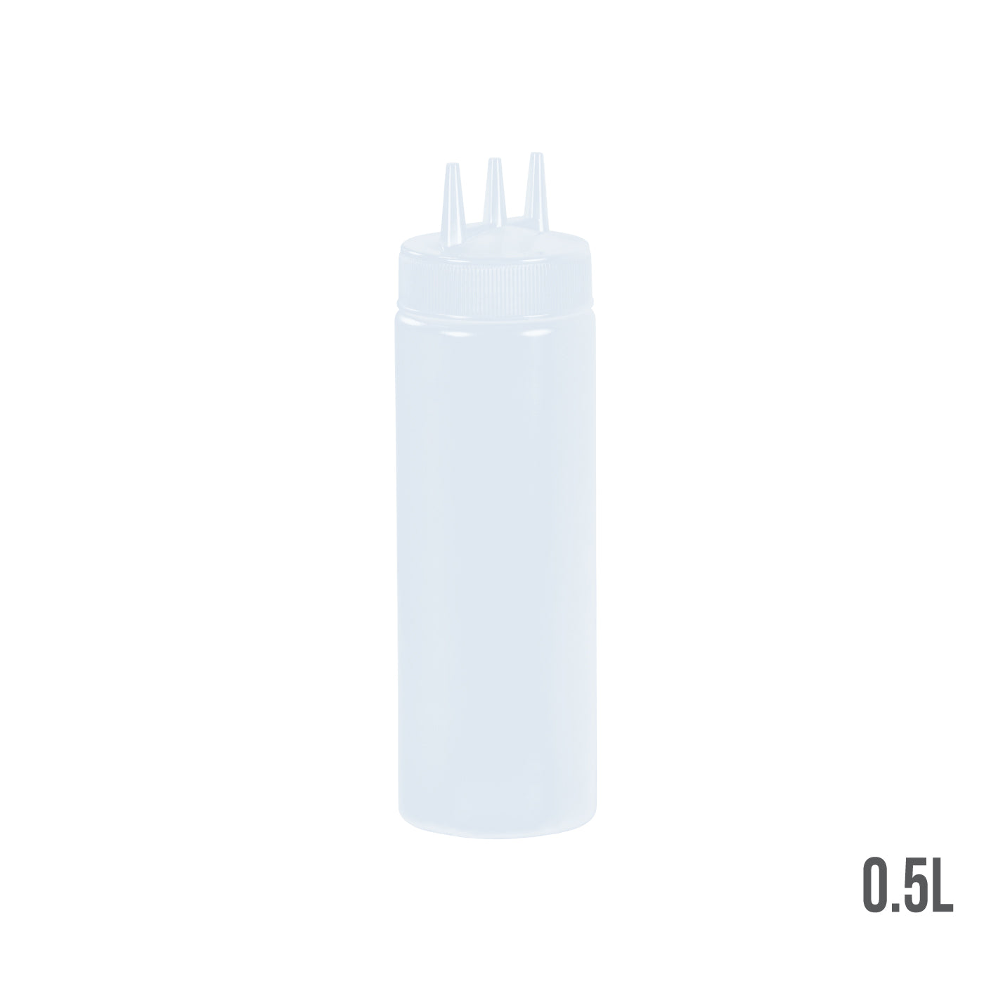 SAUCER BOTTLE TRI-NOZZLE 18OZ/WHITE LX660 (HFH8032W)