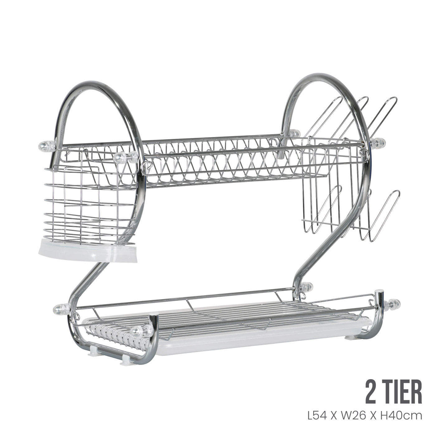 2 TIER S SHAPE DISH RACK 1758 (HFH8168)