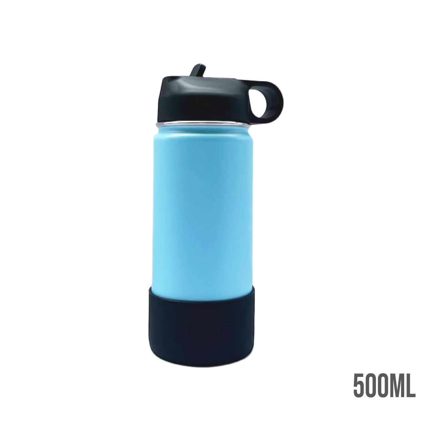 500ML VACUUM CUP WITH STRAW/RUBBER BASE (HFH8289)