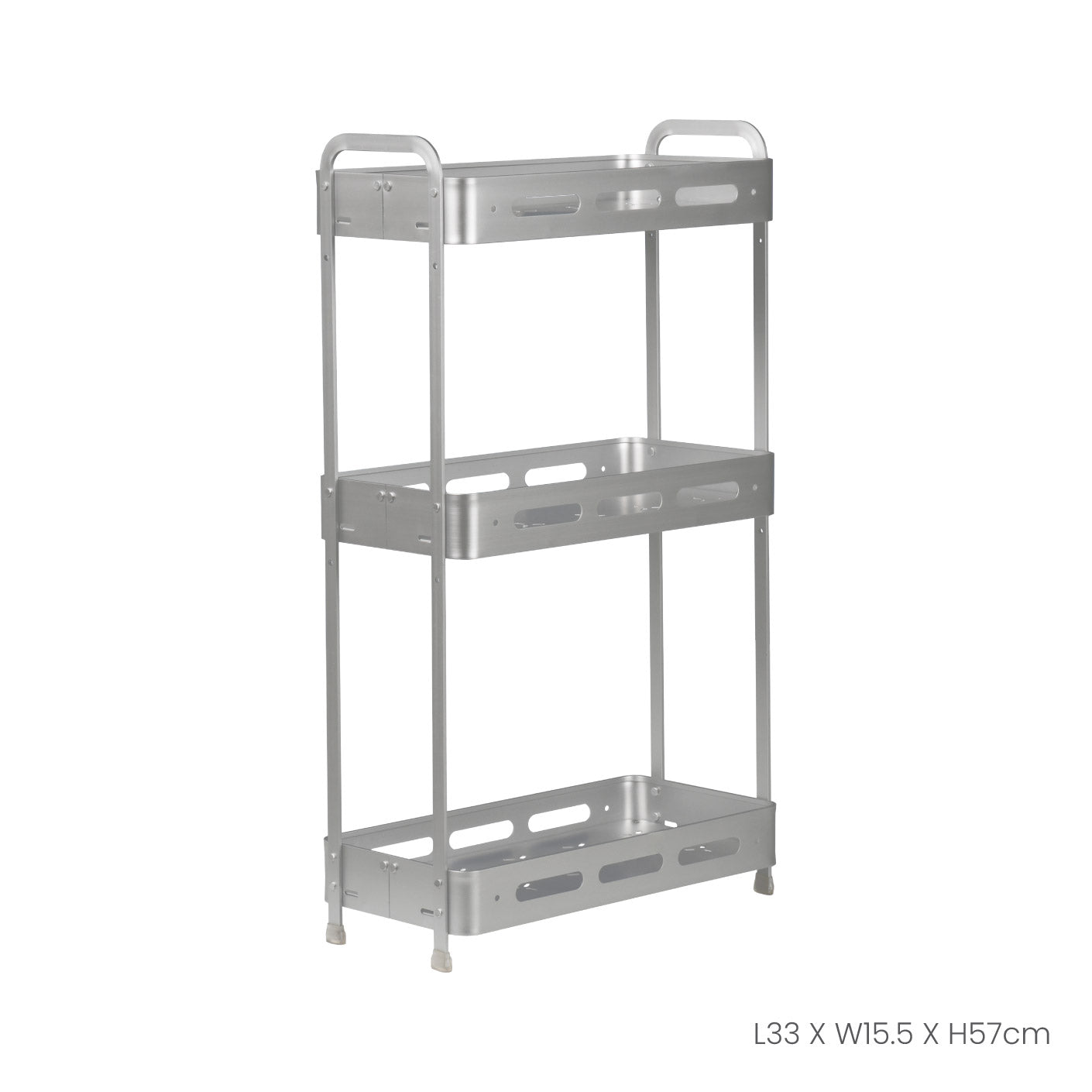 3 TIER ALUM WALL SHELF 330X155X570MM QZW302 (HFH8466)