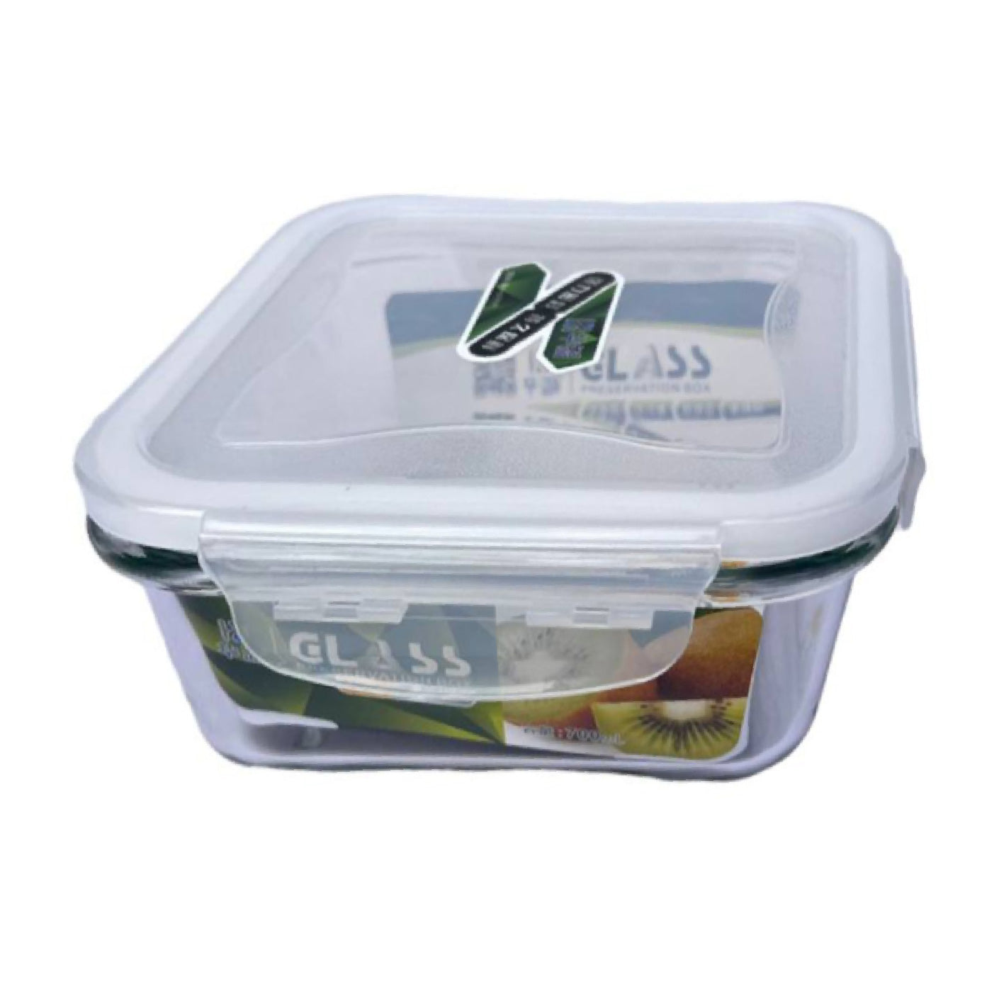 GLASS CONTAINER W/F.T LID 550ML/SQ #H906 (HFH8907)