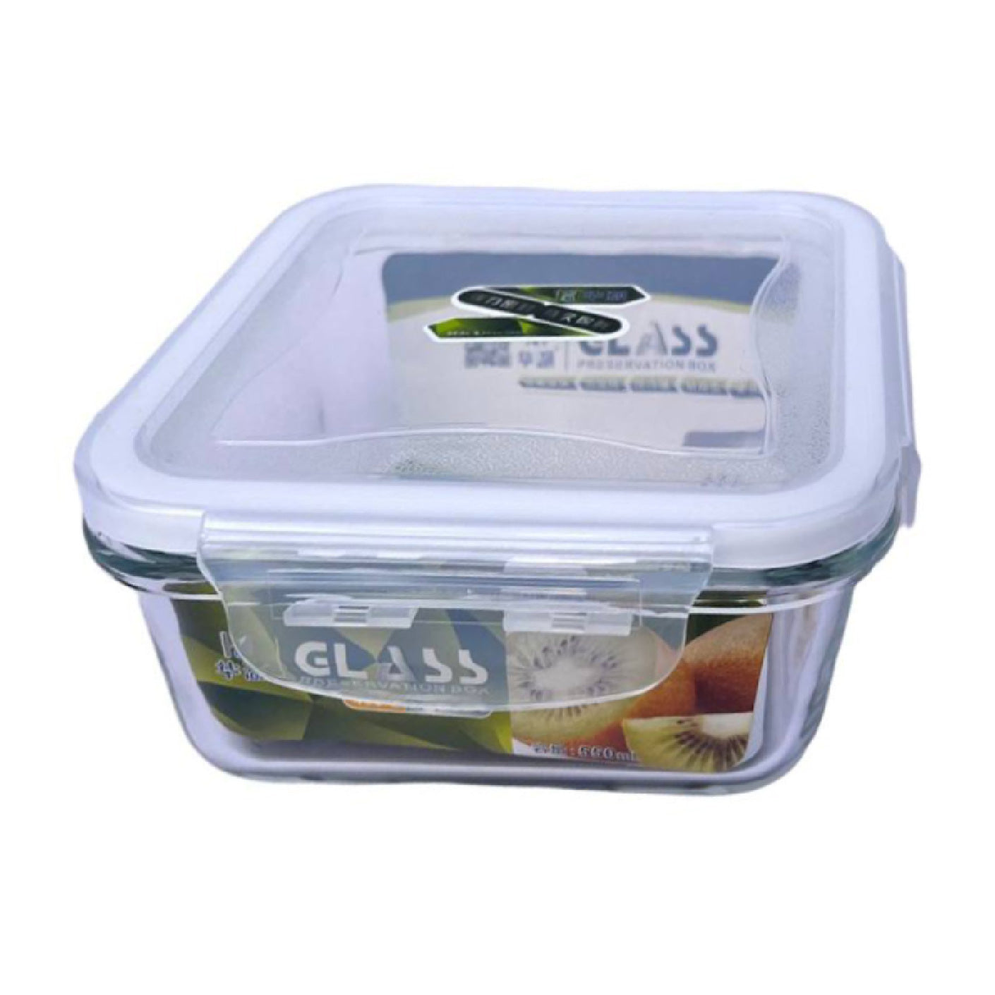GLASS CONTAINER W/F.T LID 700ML/SQ #H907 (HFH8908)