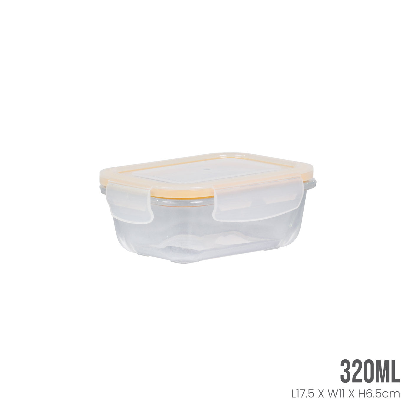 AIR-TIGHT GLASS CONTAINER RECT 320ML KTY8029 (HFH8916)