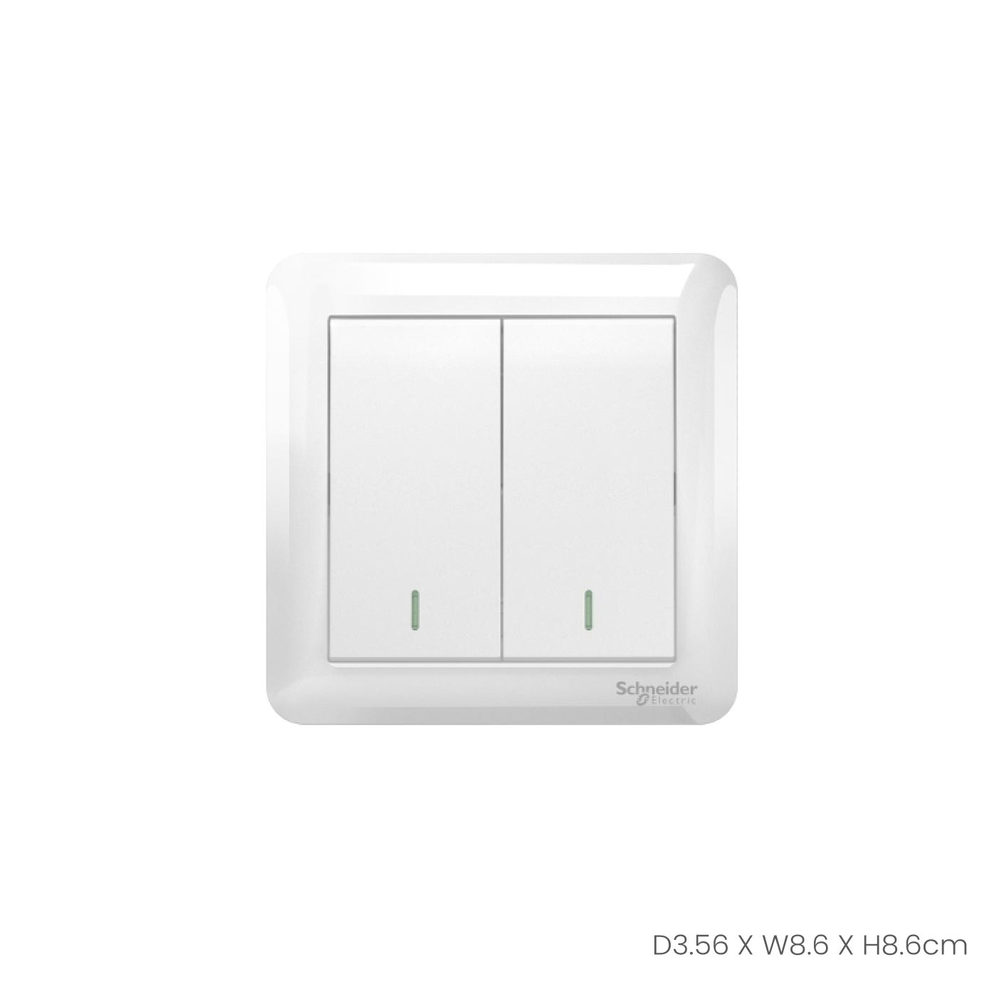 SCHNEIDER SWITCH 2GANG/1WAY 10A/A3G32B1A (A3G32B1A_WE_G2) (JK32B1)