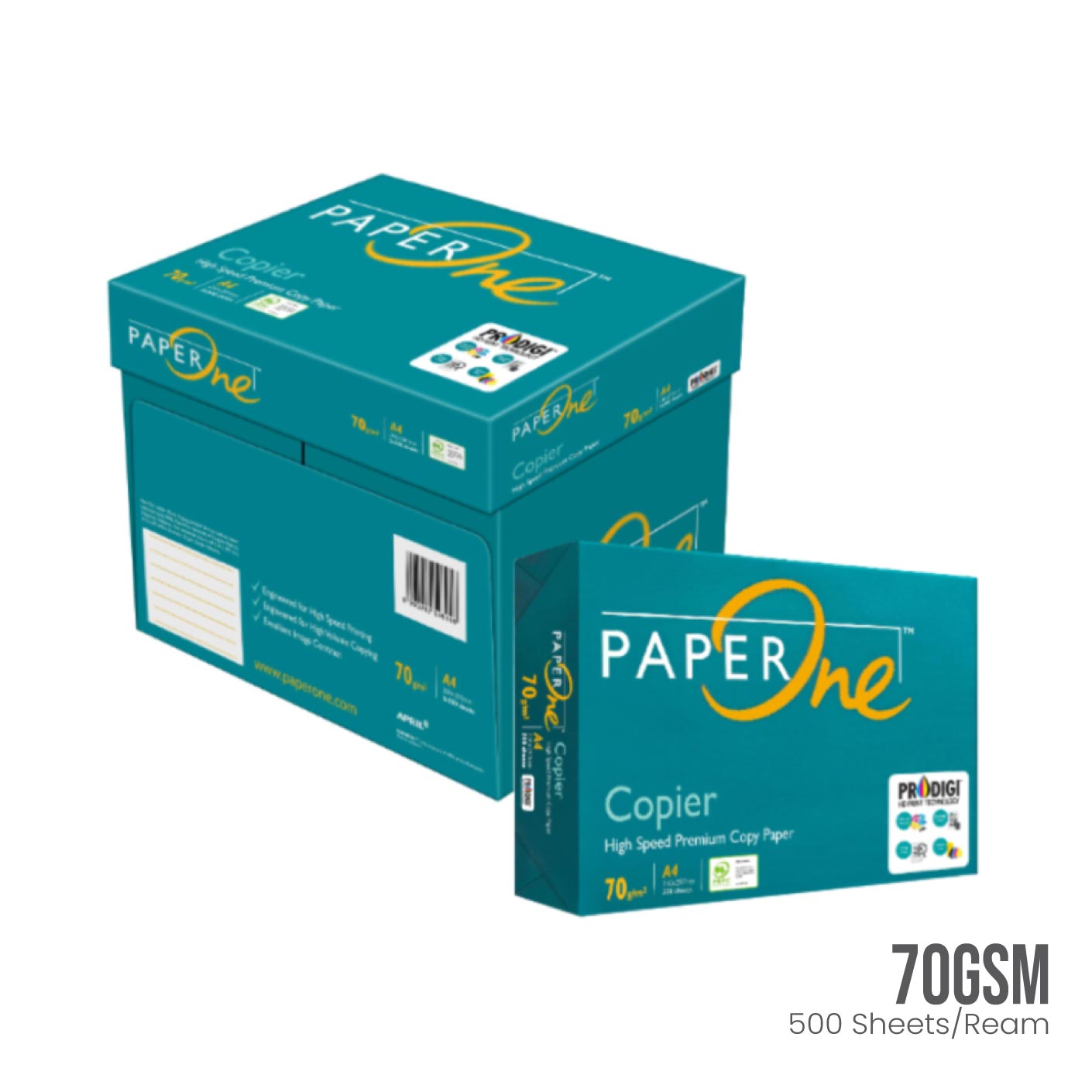 A4 COPIER PAPERONE 70G GREEN (PAP070A4JGR)(JPP7014G)