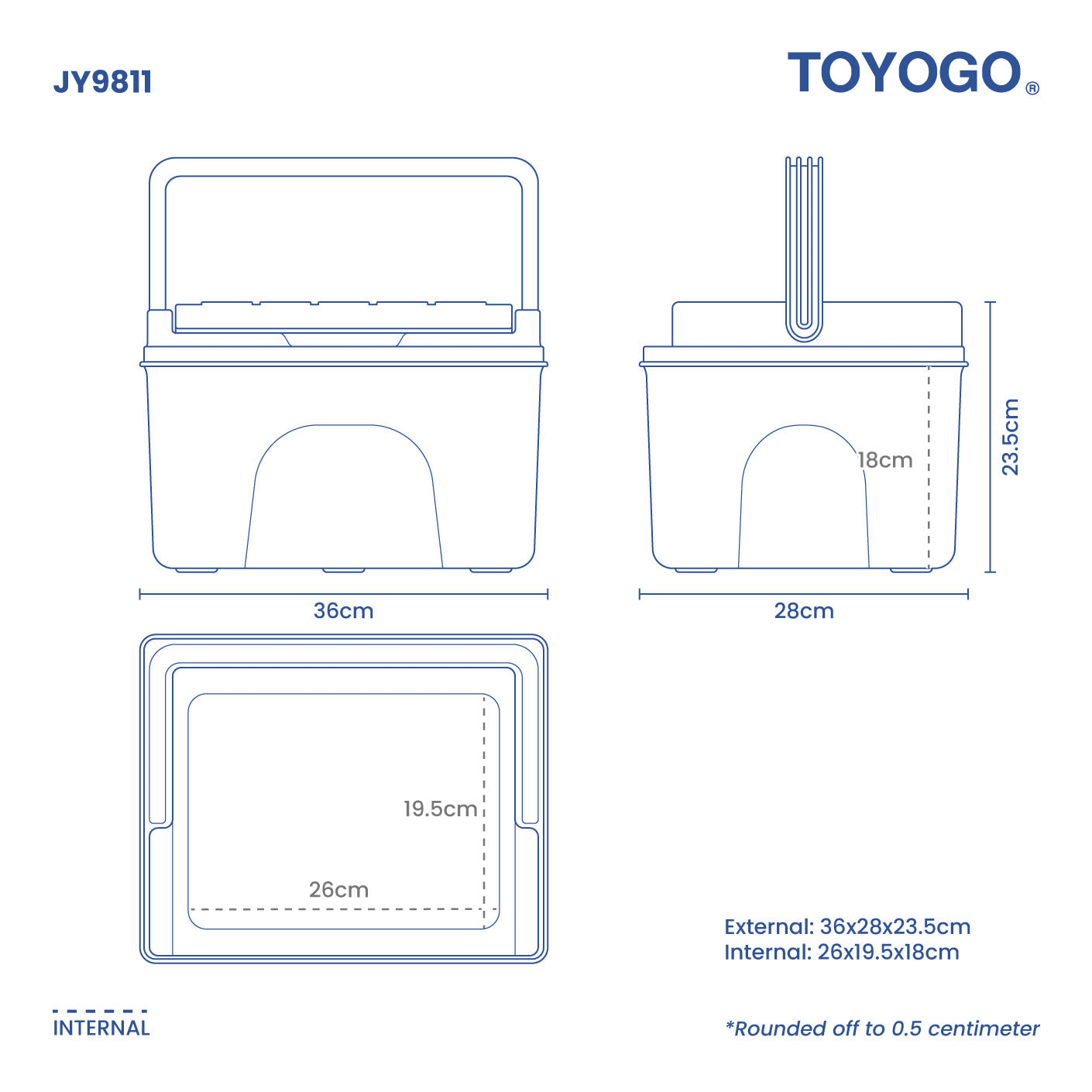 RECT ICE BUCKET 9L (JY9811)
