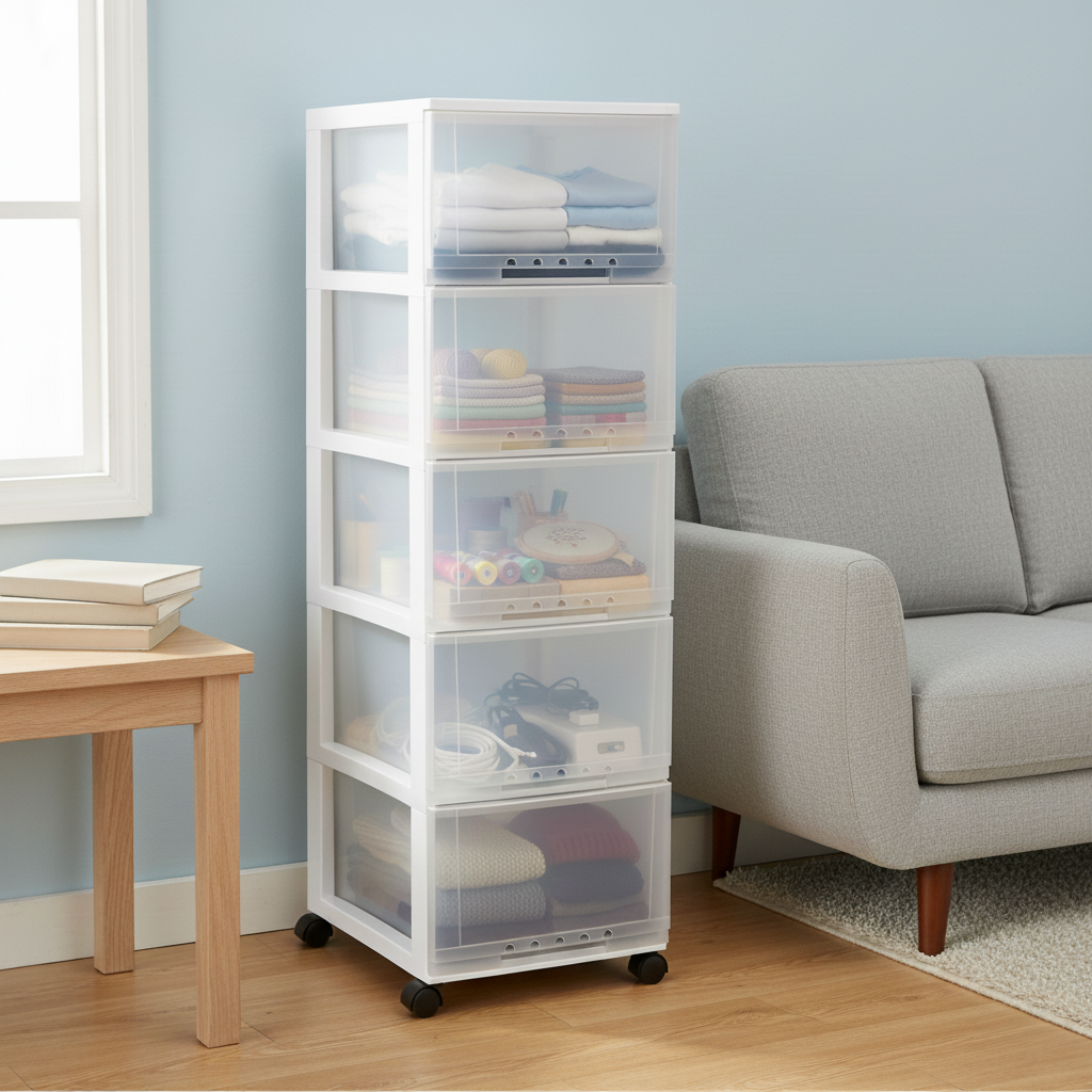 5 TIER CLASSIC CABINET W/WHEELS (607-5)