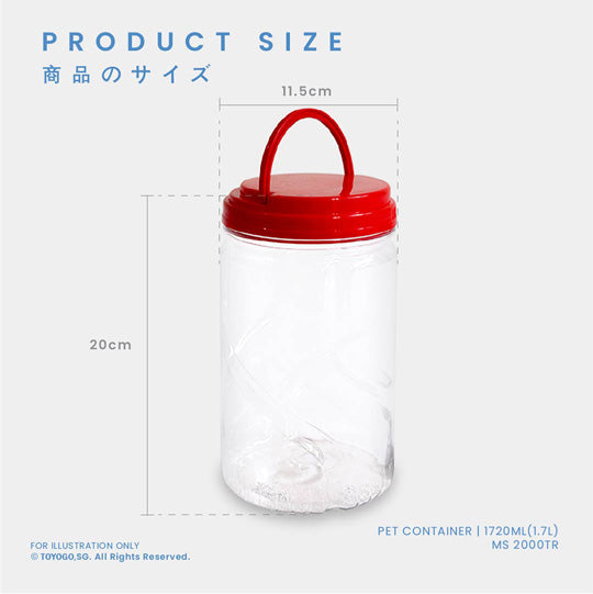 PET CONTAINER (10-2000TR) 45PC/PKT (MS2000TR-45)