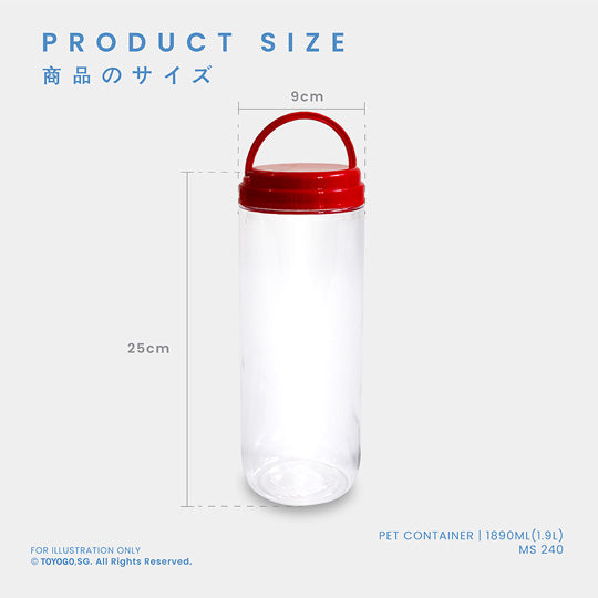 PET CONTAINER (RD11-H240) 50PC/PKT (MS240-50)