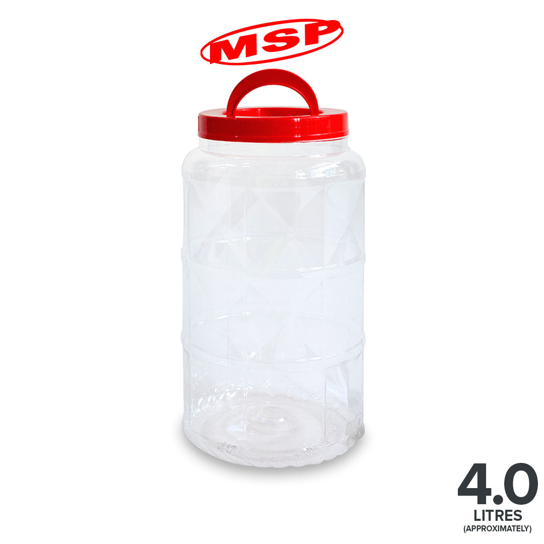 PET CONTAINER (12-4LTR-R-TALL) 32PC/PKT (MS110TR-32)