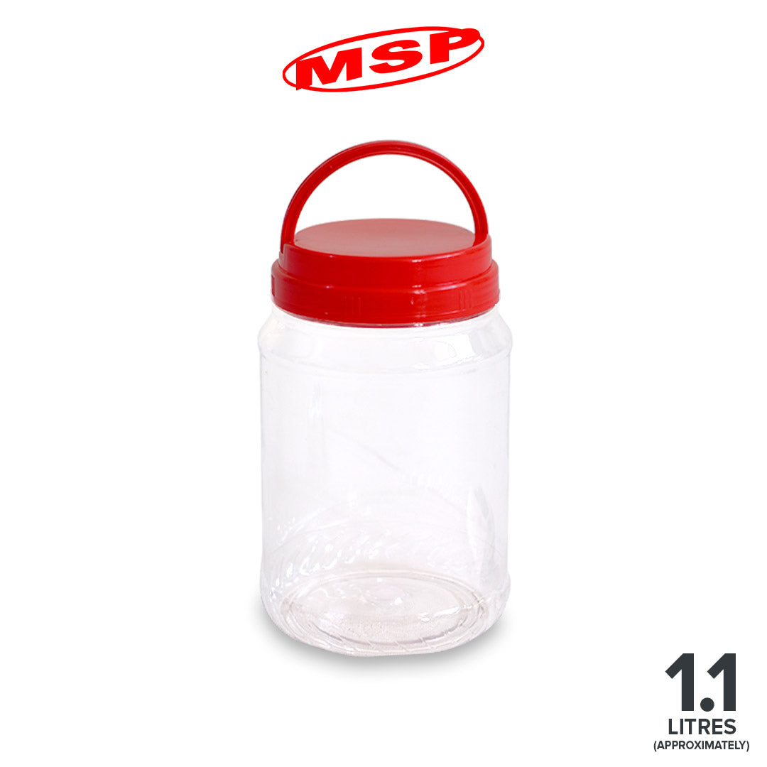 PET CONTAINER (07-4027)WITH HANDLE 60PC/PKT (MS4027-60)