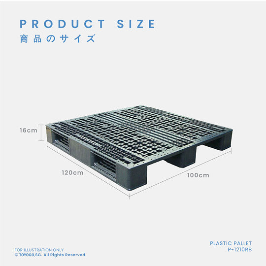 (BLACK) PLASTIC PALLET FOR EXPORT USE (P-1210)